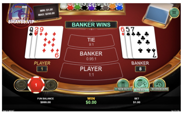 Đặc điểm nỗi bật của Baccarat tại May88